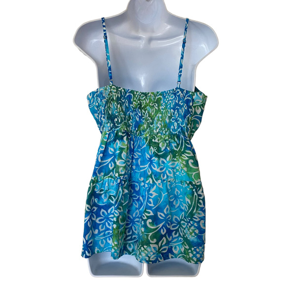 Blue Ginger Floral Adjustable Spaghetti Strap Sleeveless Top Size Small - Picture 2 of 7